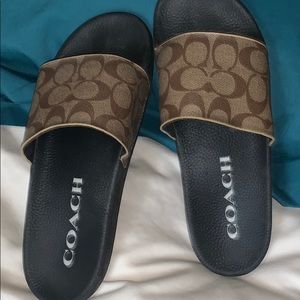 Coach brown slide Sandles